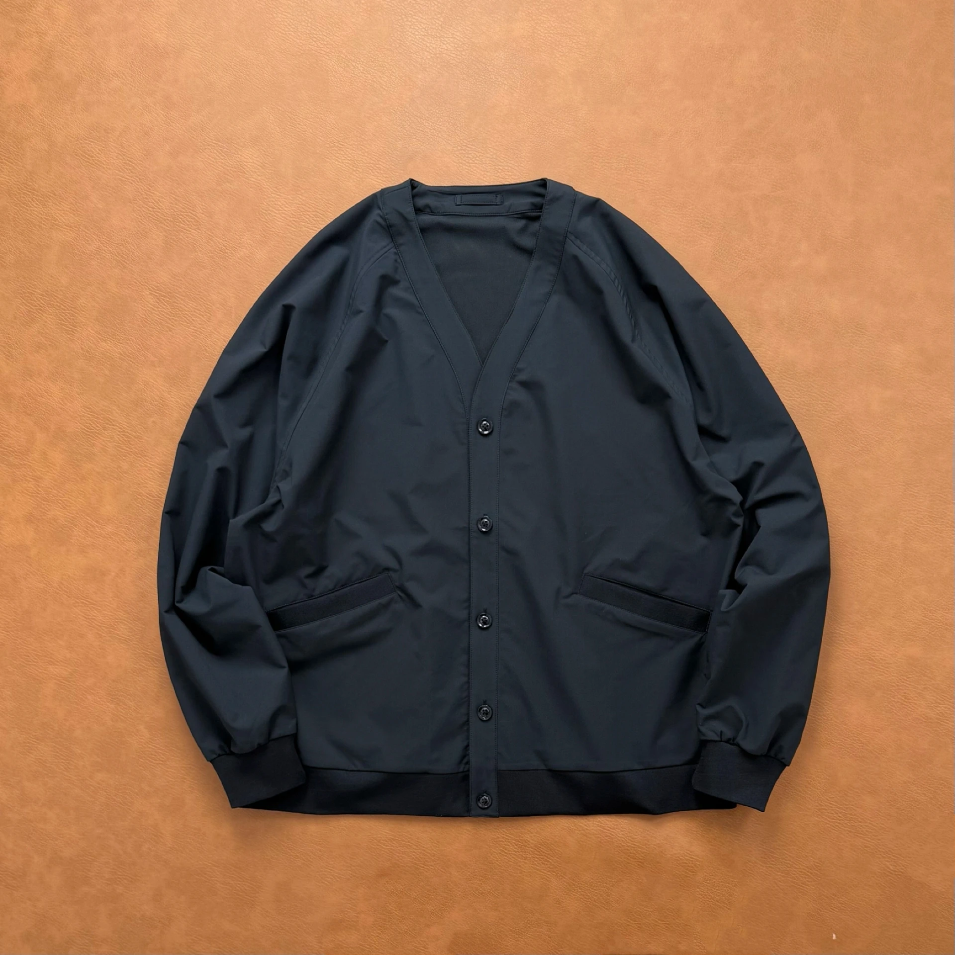 

Outdoor "Collarless Cardigan" Waterproof Quick-Drying Nylon Textured V-Neck Jacket