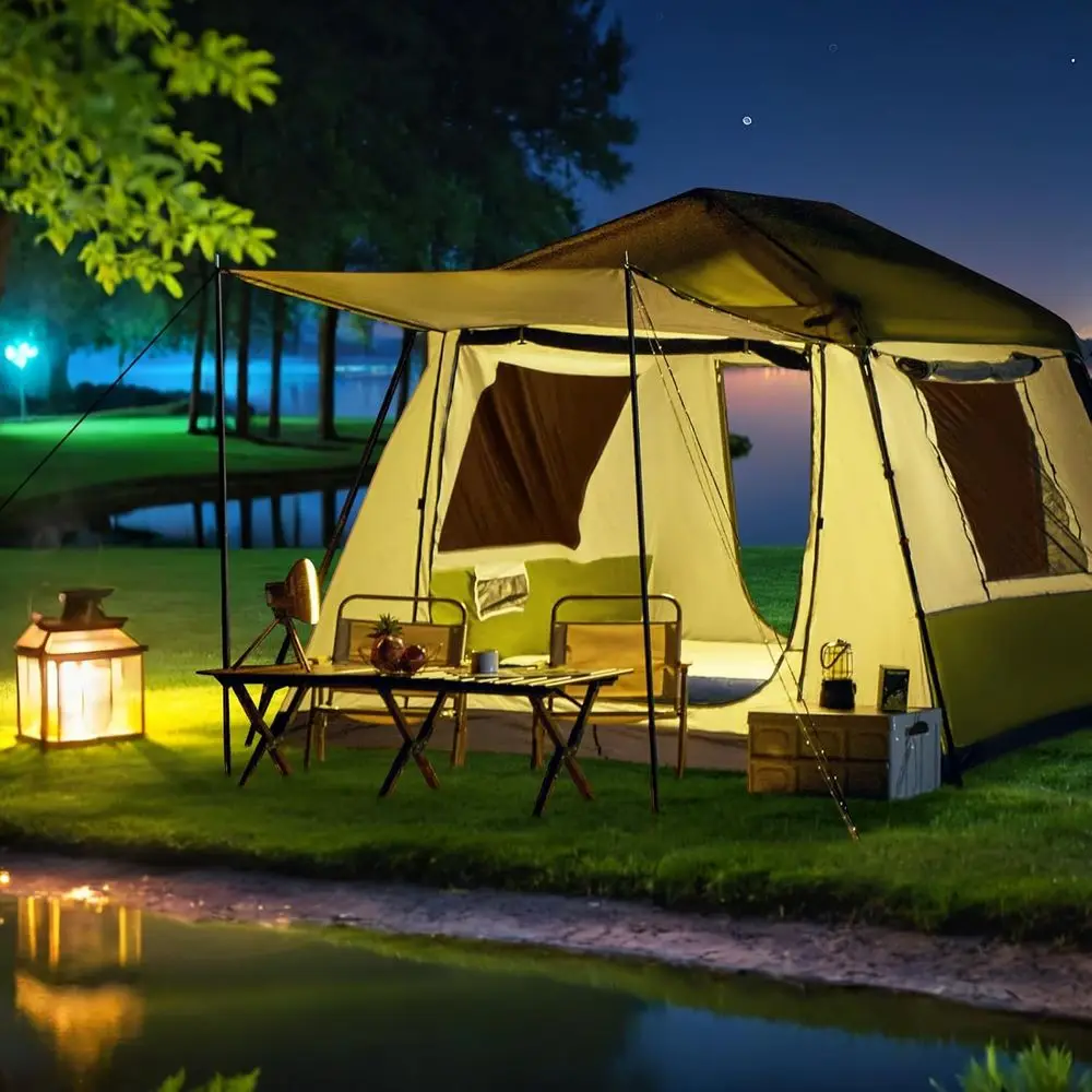 

Просторная палатка для кемпинга 10x9 футов на 3–6 лет, быстрая установка, водонепроницаемая, с двумя дверцами и вентиляцией, идеально подходит для приключений на открытом воздухе