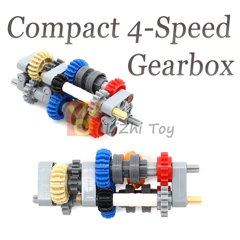 MOC-Kit de transmisión de caja de cambios de velocidad de Motor de alta tecnología, modelo técnico DIY, Motor L 99299 funciones de potencia, bloques de construcción