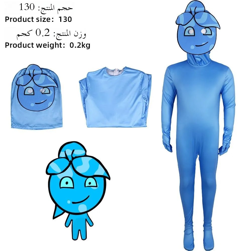 

Forest Ice Fire Man Onesie Halloween Stage Performance Costume Water Baby And Fire Baby Cosplay Suit Women's Ethnic Fashion