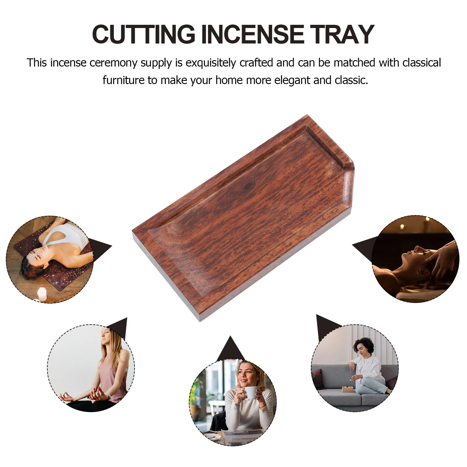

1pc Cutter Board Red Wooden Incense Cutting Tray Ceremony Supplies Lightweight Portable Incense Cutter Tray