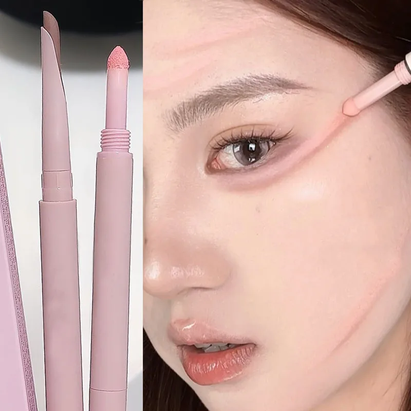 

Double Head Matte Lying Silkworm Pen Makeup Waterproof Lasting Pink Glitter Eye Shadow Brightening Eyes Head Pencil Cosmetics