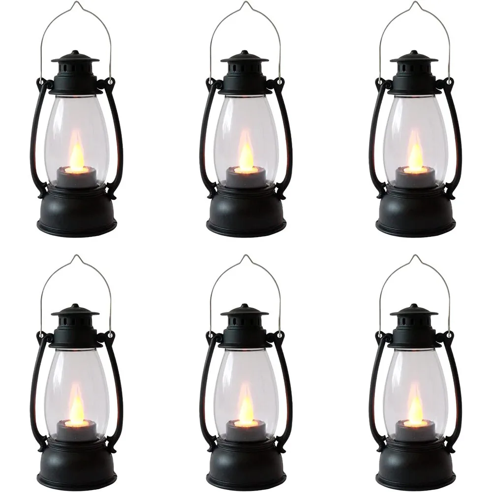 Mini Lanterns LED Small Lanterns Decorative Candle Lanterns Farmhouse Decor for Weddings Birthday Party Halloween Christmas