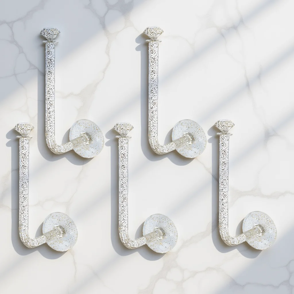 

5Pcs Acrylic Scrunchie Holder Adhesive Wall Decor Hair Tie Organizer Glitter Finish for Bedroom Living Room Backdrop Display