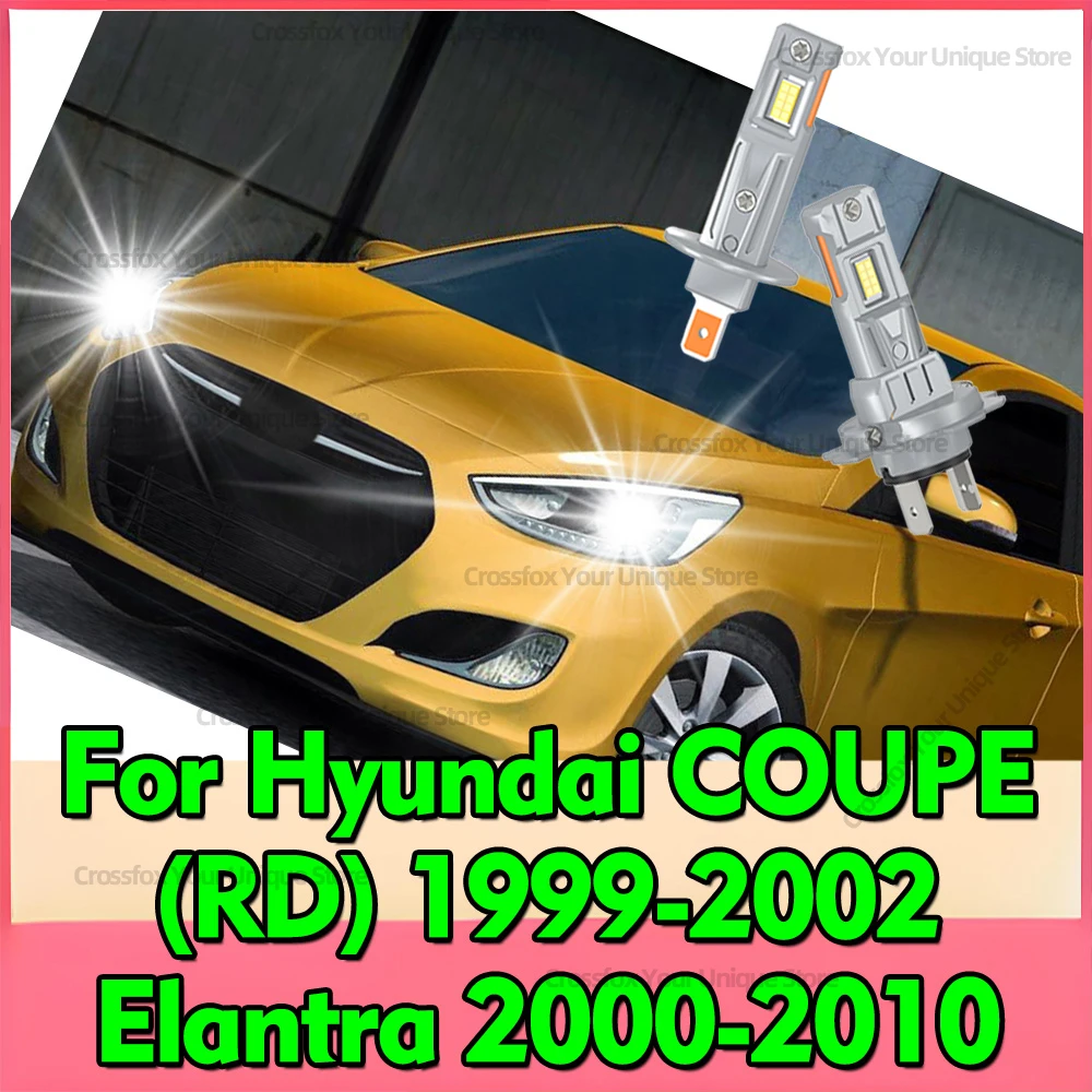 

2/4x 6000K High Low Beam Lamps 30000LM Bulbs For Hyundai COUPE (RD) 1999-2002 Elantra 2000-2010 CSP LED Headlights 12V Plug&Play