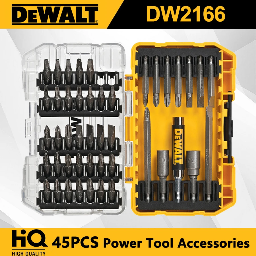 DEWALT 45PCS Screwdriver Bit Set with Socket and Extension Cable Power Tool Accessories DW2166