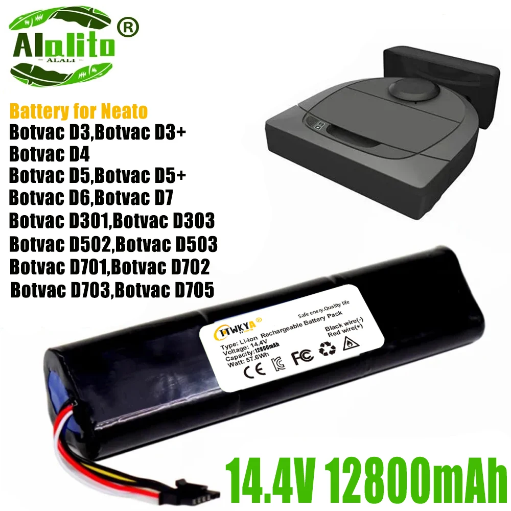 

Battery 945-0225, 205-0011 for Neato Botvac Connected, D3, D3+, D4, D5, D5+, D6, D7, D301, D303,D502,D503,D701,D702,D703,D705