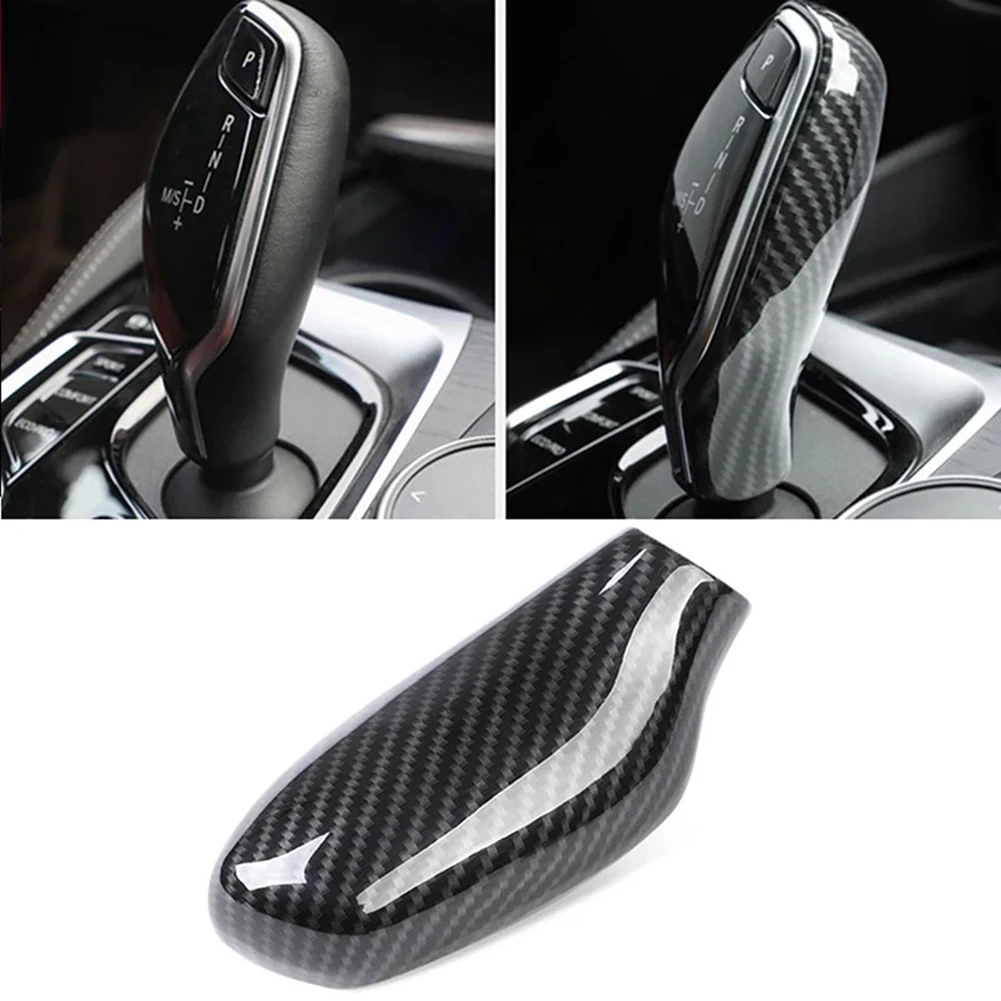1pcs for BMW 5/6/7 Series G30 G31 G11 G12 LH models Carbon Fiber Gear Shift Knob Trim Covers Automobiles Interior Accessories
