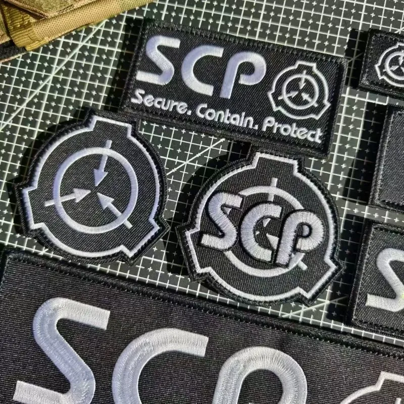 SCP Foundation Logo Embroidery Patch Supernatural Lovers Hook Loop Armband Badge Applique For Jacket Jeans bag Backpack Clothes