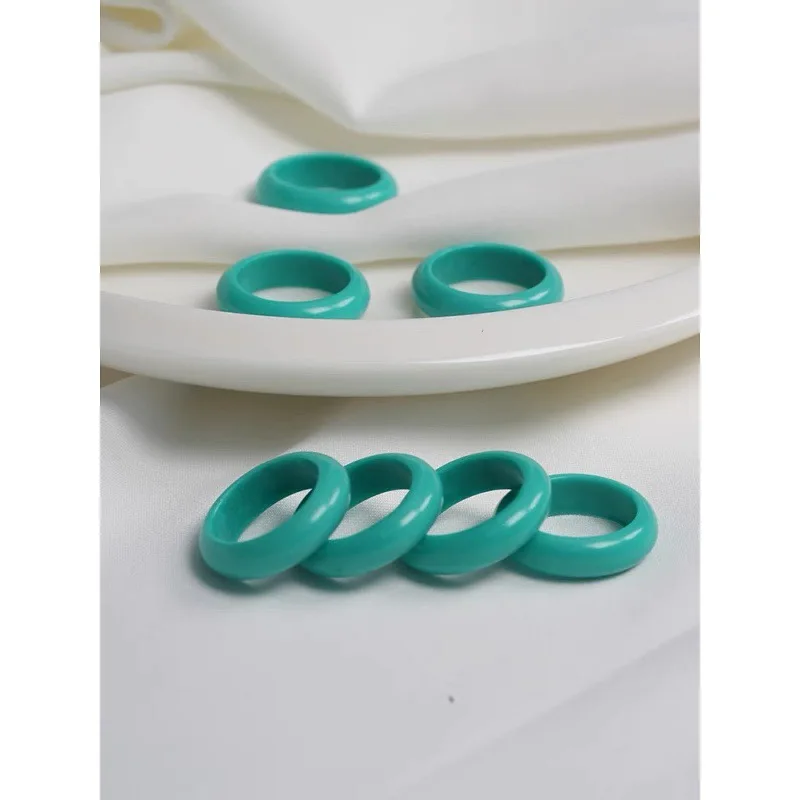 

Hubei Natural High Porcelain Material Turquoise Running Ring Men and Women Accessories