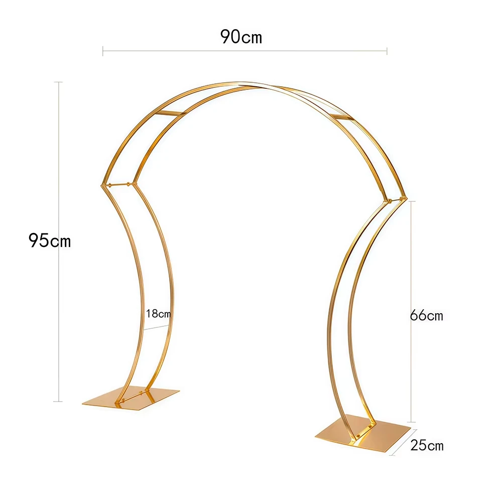5/10 Stück Goldene Metall-Blumenständer, Elegantes Tisch-Centerpiece für Hochzeitsfeier im Freien – Detail 1