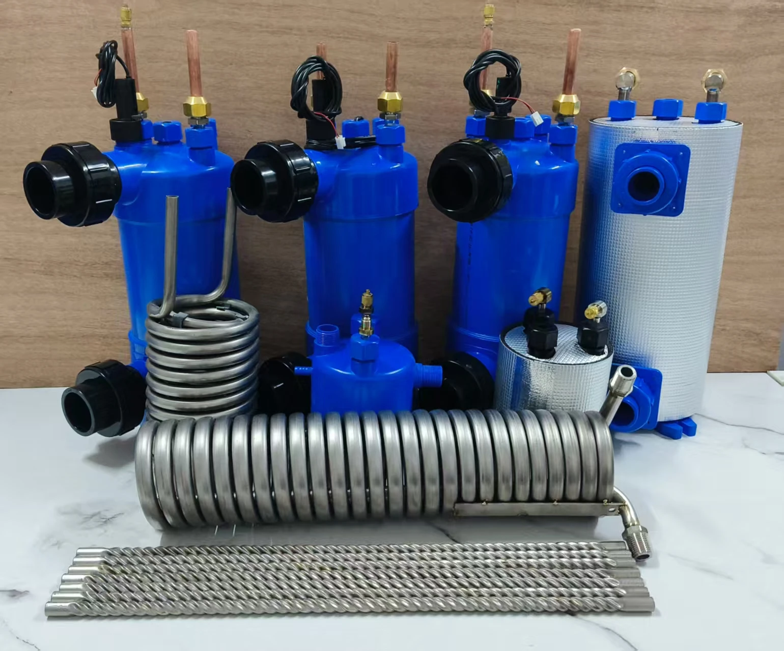 25kW Titanium Shell And Tube Heat Exchanger Easy Installation Water Heat Exchange Equipment