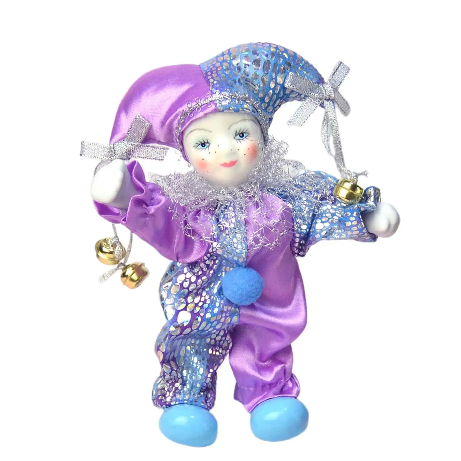 Doll Halloween Decoration Harlequin Doll for Table Party Bedroom