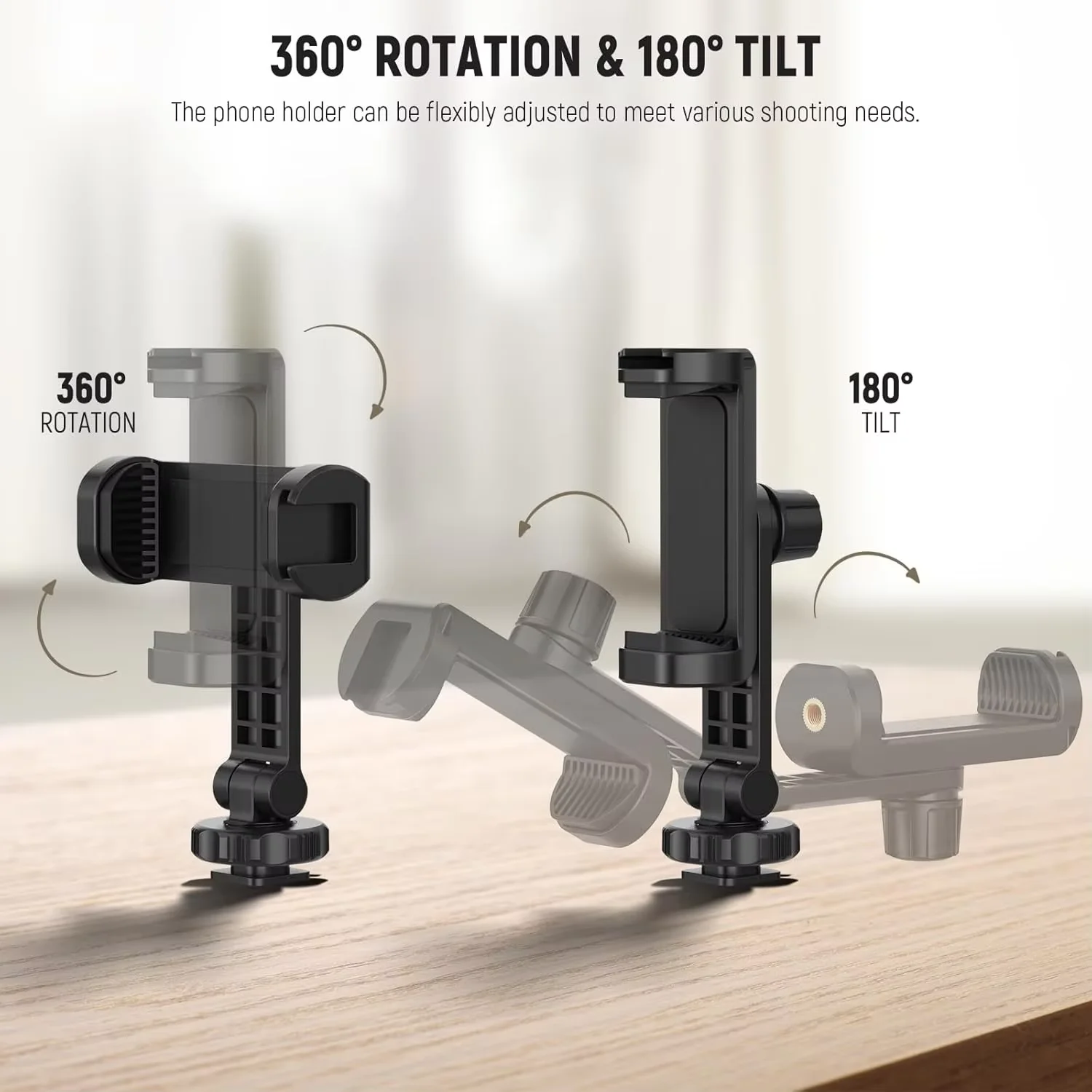 Uchwyt na telefon NEEWER kompatybilny z DJI Osmo Pocket 3, akcesoria rozszerzające, uchwyt na telefon komórkowy z gwintem 1/4 cala — zdjęcie produktu 6