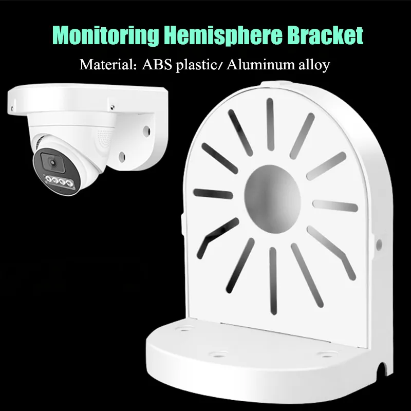 L-type ABS Plastic/Aluminum Alloy Security Dome Camera Mounting Bracket Universal Wall Mounted Monitoring Hemisphere Bracket