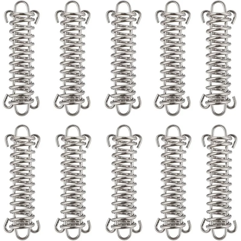 Tent Spring Buckle, Windproof Stainless Steel Rope Tensioner Awning Fixed Hook Buckle, Portable Camping Tent Fixed Buckle