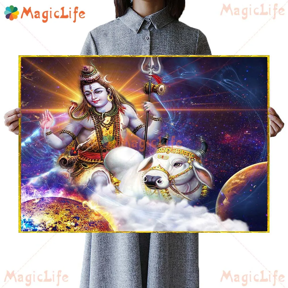 Lord Shiva Parvati Hinduism Religion Prints Posters Wall Pictures For Living Room Poster Wall Art Canvas Painting Unframed