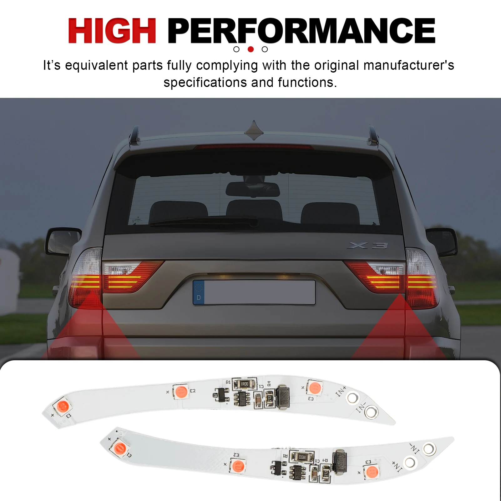 1 Pair Tail Light Repair Chip Boards Left&RightInner Outer Rear Lamp Chips Bulb For BMW X3 E83 LCI 2007-2010 7162213 7162214