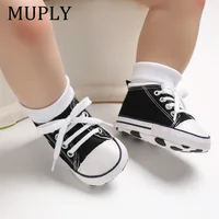 Print Star Sports Baby Canvas Classic Sneakers Newborn Baby Boys Girls First Walkers Shoes Infant Toddler Anti-slip Baby Shoes 2