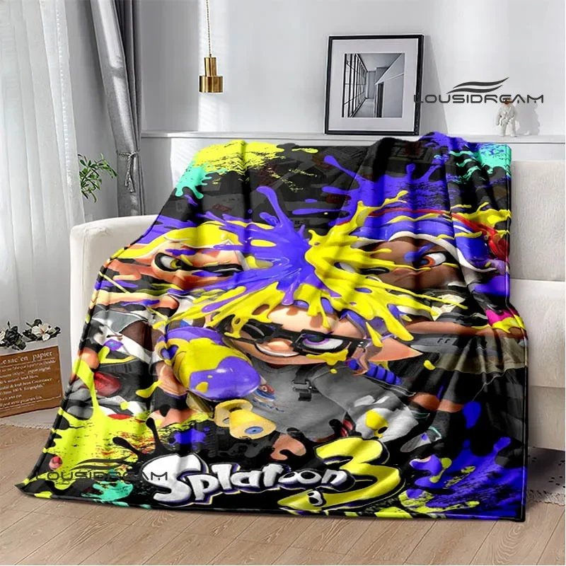 3D Cartoon game Splatoon Printed blanket Flannel Warm blankets Soft and comfortable blanket bed linings cubre cama Birthday Gift