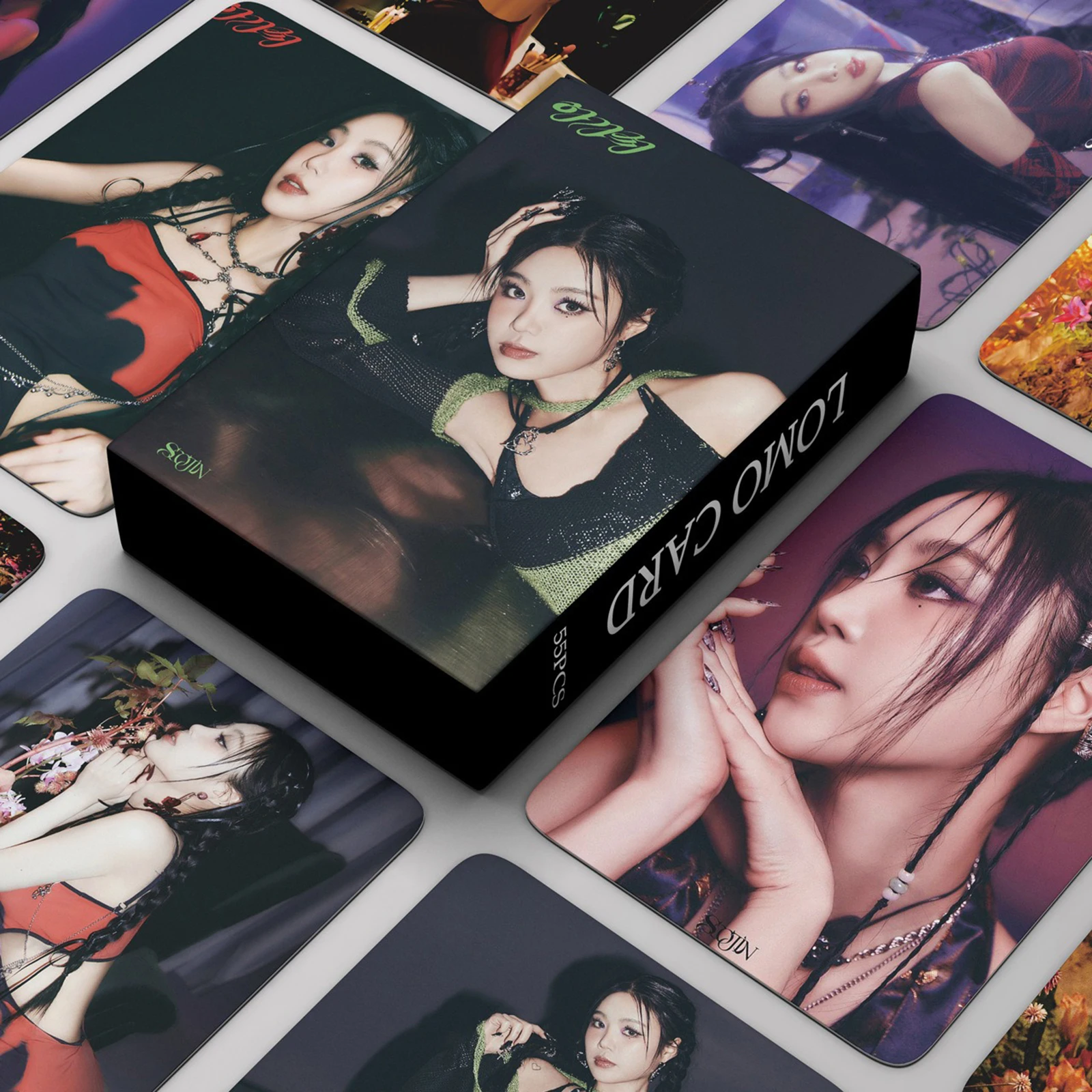 

55Pcs/Box KPOP Soojin Agassy 1st EP LOMO Cards Two Sides Fashion Selfie Ins Magazine Photocards Postcards Fans Collectibles Gift