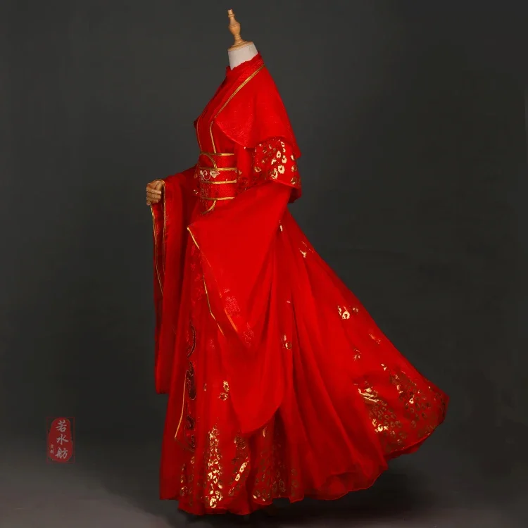 Anime Tian Guan Ci Fu Xie Lian Costume Cosplay Cinese Antico Intrattenimento Musiche E Canzoni Rosso Abito Da Sposa Costumi di Halloween Parrucche per Le Donne 2025