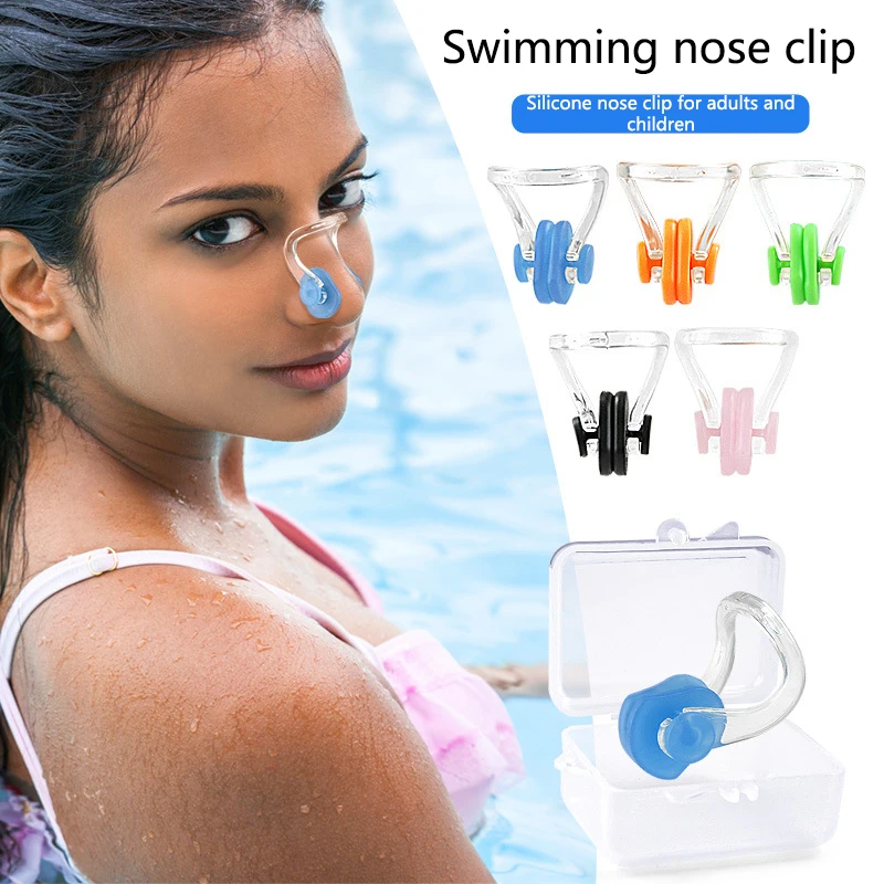 Swimming Nose Clip Reusable Soft Silicone Waterproof Nose Plugs Protection For Kids Adults Beginner Surfing Diving Accessories