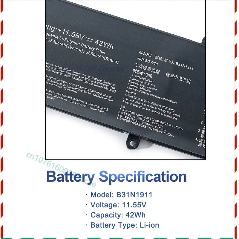 

B31N1911 C31N1911 Аккумулятор для ASUS VivoBook Flip 14 A413FA F413JA X413EA X421DA