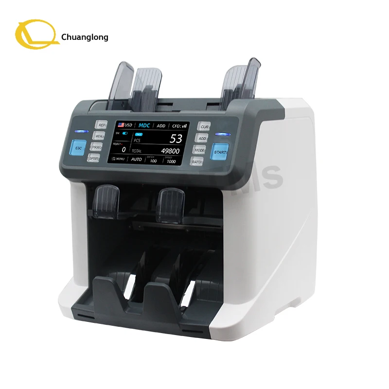 AL-955L 2 Pockets Multi Currency Sorter SN Reading Counting Cash Bill Counter Machine