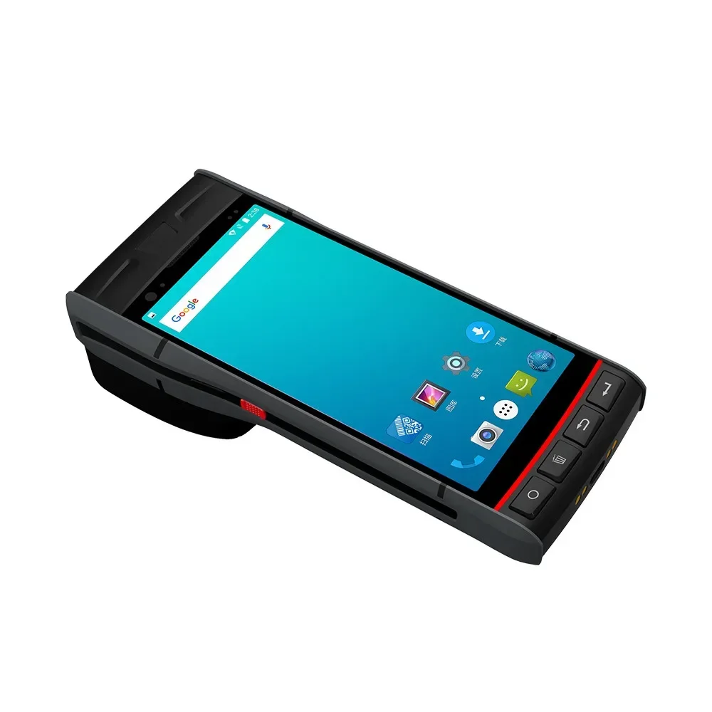 Handheld Android 9.0 1P66 Rugged PDA POS Terminal with Built-in Thermal printer