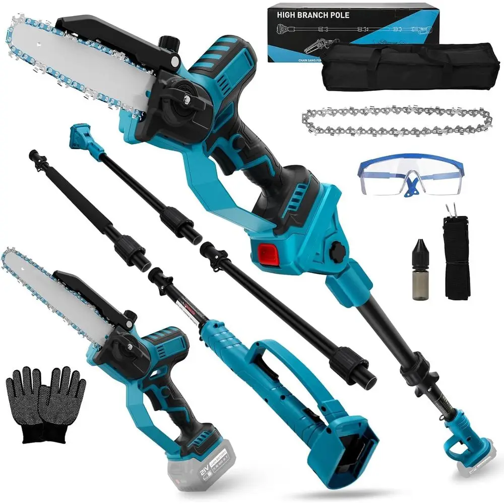 

8-дюймовая аккумуляторная пила для аккумулятора Makita 18 В (без аккумулятора), бесщеточная электрическая бензопила с удлинителем, дальность действия 15 футов f