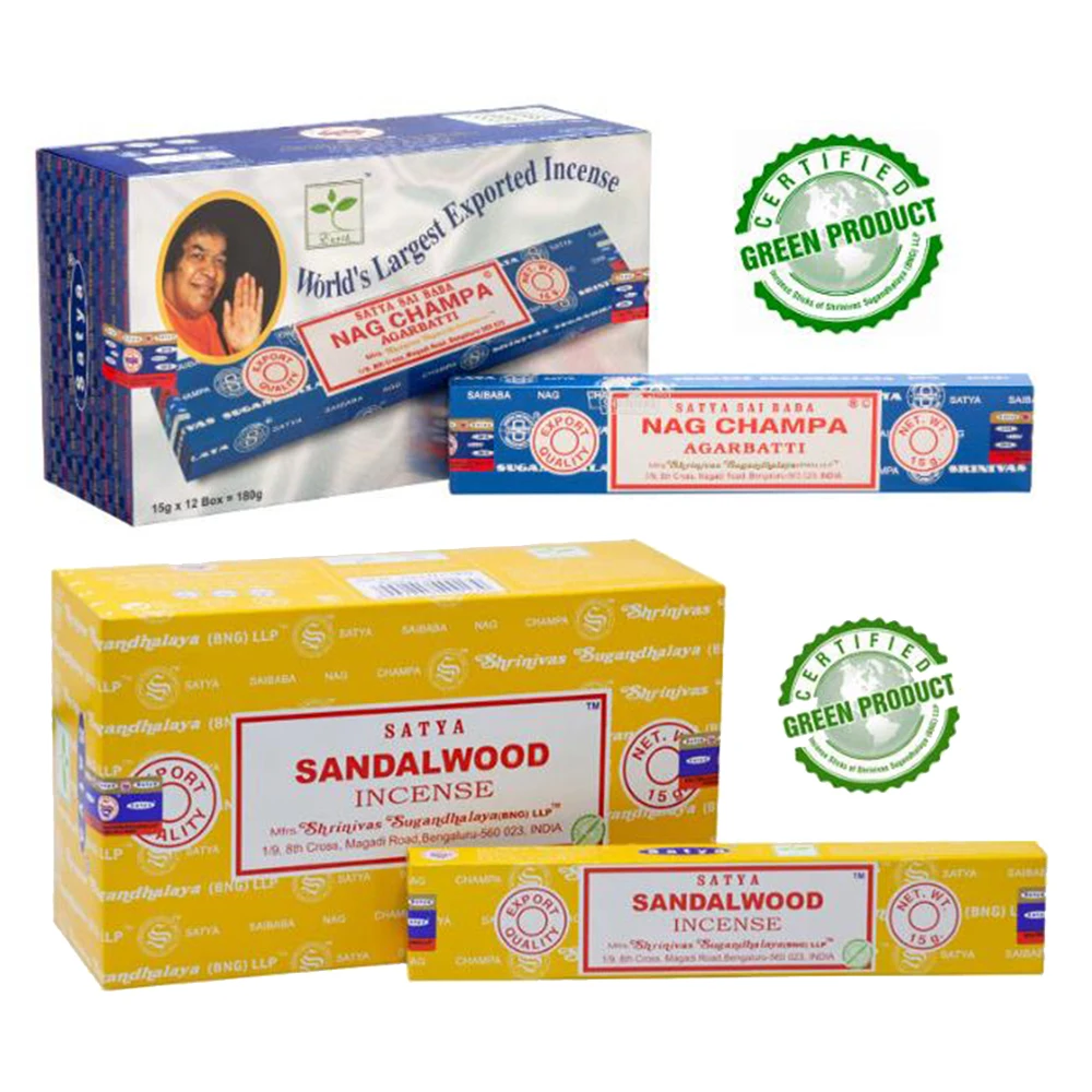 Indian Satya Incense Soothing Bamboo Stick Incense, Natural Tibetan Incense for Purifying Air, Aiding Sleep, Home Aromatherapy