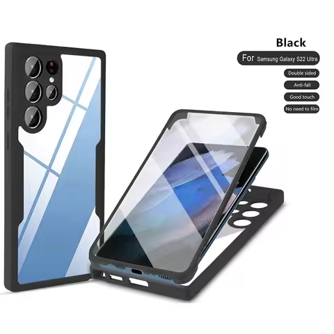 360 Full Cover Case For Samsung Galaxy S22 Ultra S22 Plus Shockproof Screen Protector Case For Samsung S21 Ultra S21 FE S21 Bag