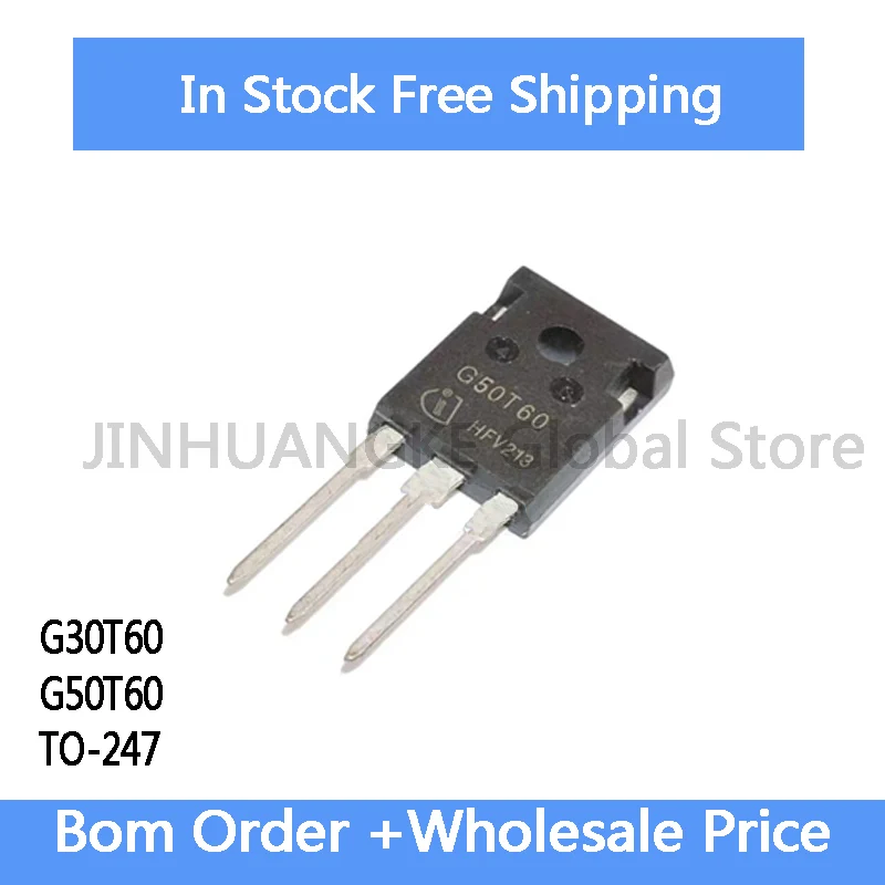5Pcs G30T60 IGW50N60T G50T60 IGW30N60T  TO-247 600V 30A TO-247 IC in Stock Wholesale