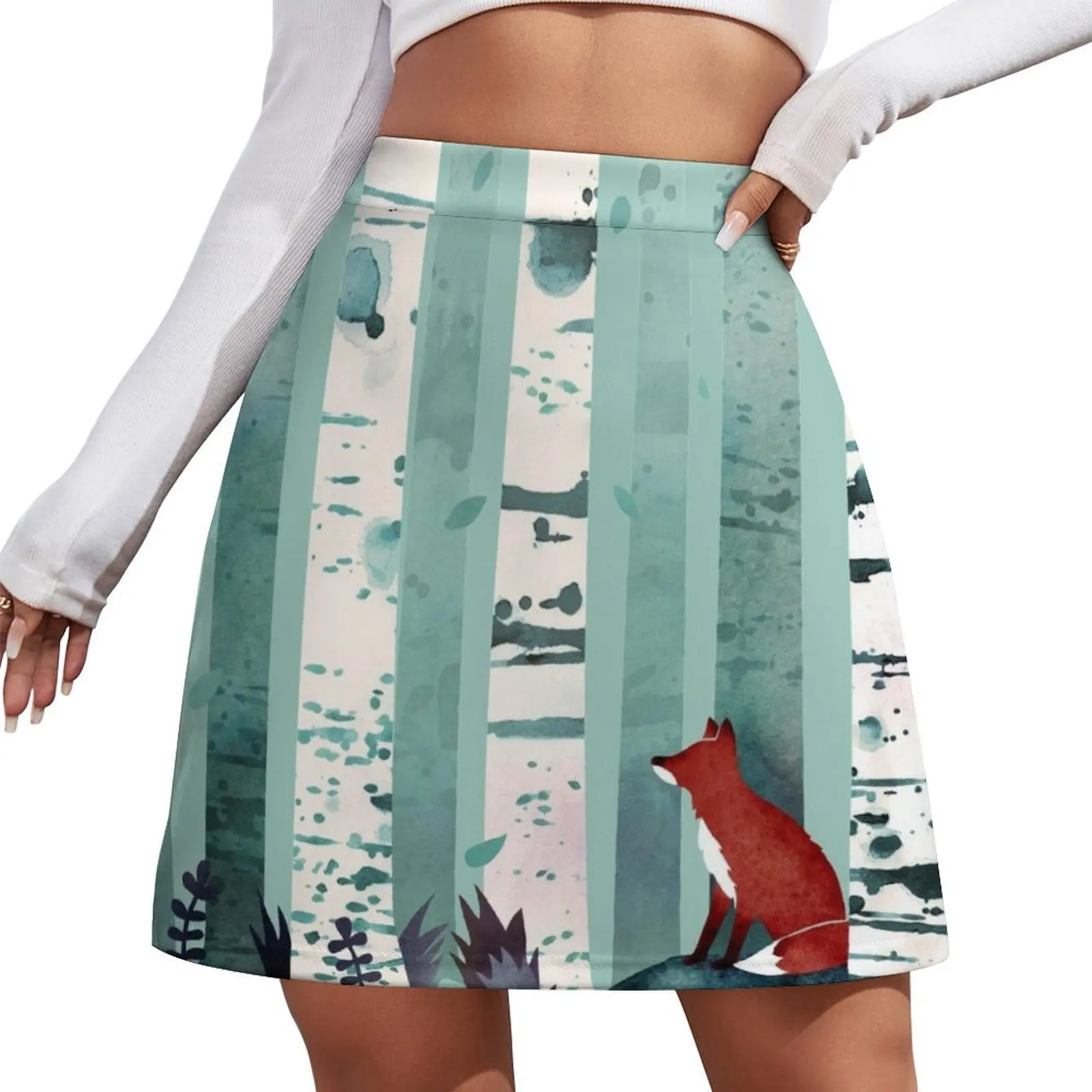 

The Birches Mini Skirt mini denim skirt korean style skirt satin