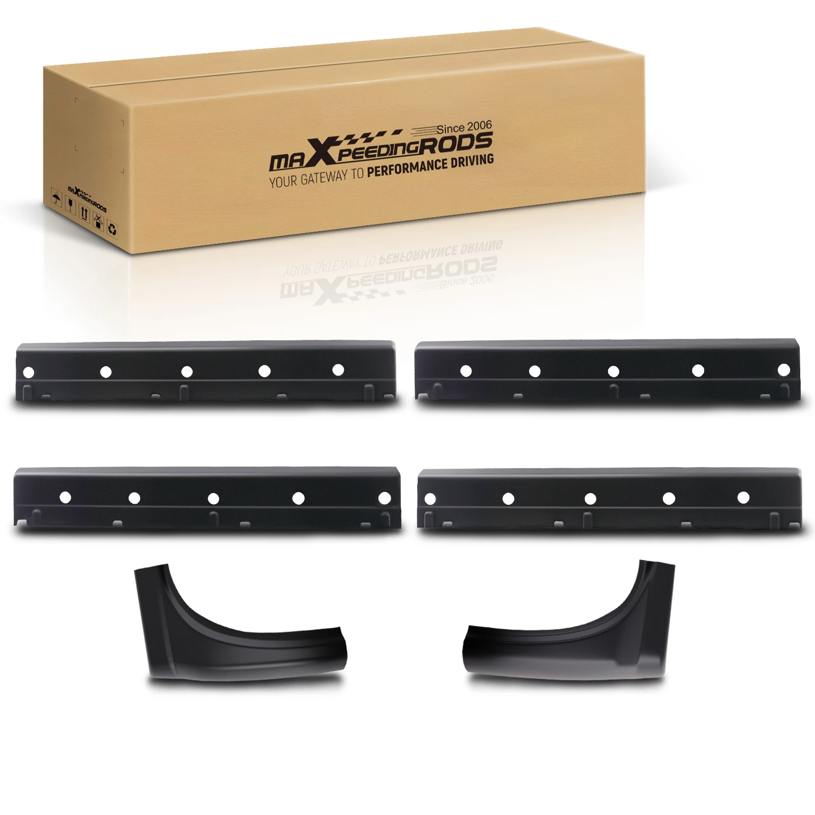 

Slip-on Rocker Panel Cab Corners for GMC Sierra 1500 2014-2018 Steel 4Pcs Set