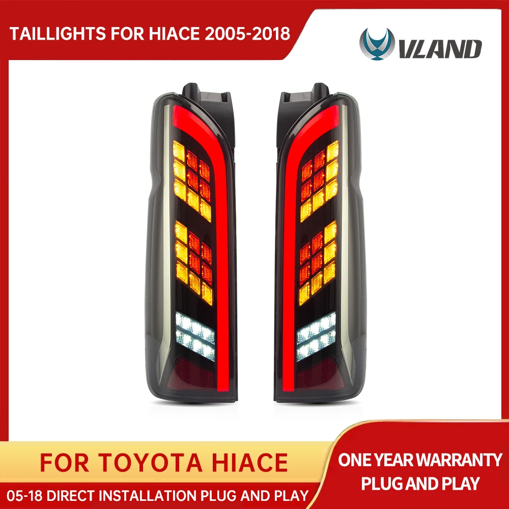 Vland Factory for Hiace Tail Lamp For Hiace taillight 2005-2018 for Hiace LED Tail Light turn signal with sequential indicator