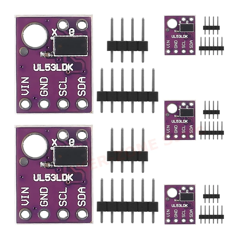 5pcs VL53L0X Time-of-Flight (ToF) Ranging Sensor GY-530 Time-of-Flight Distance Measurement Sensor Breakout 2.8-5V I2C IIC