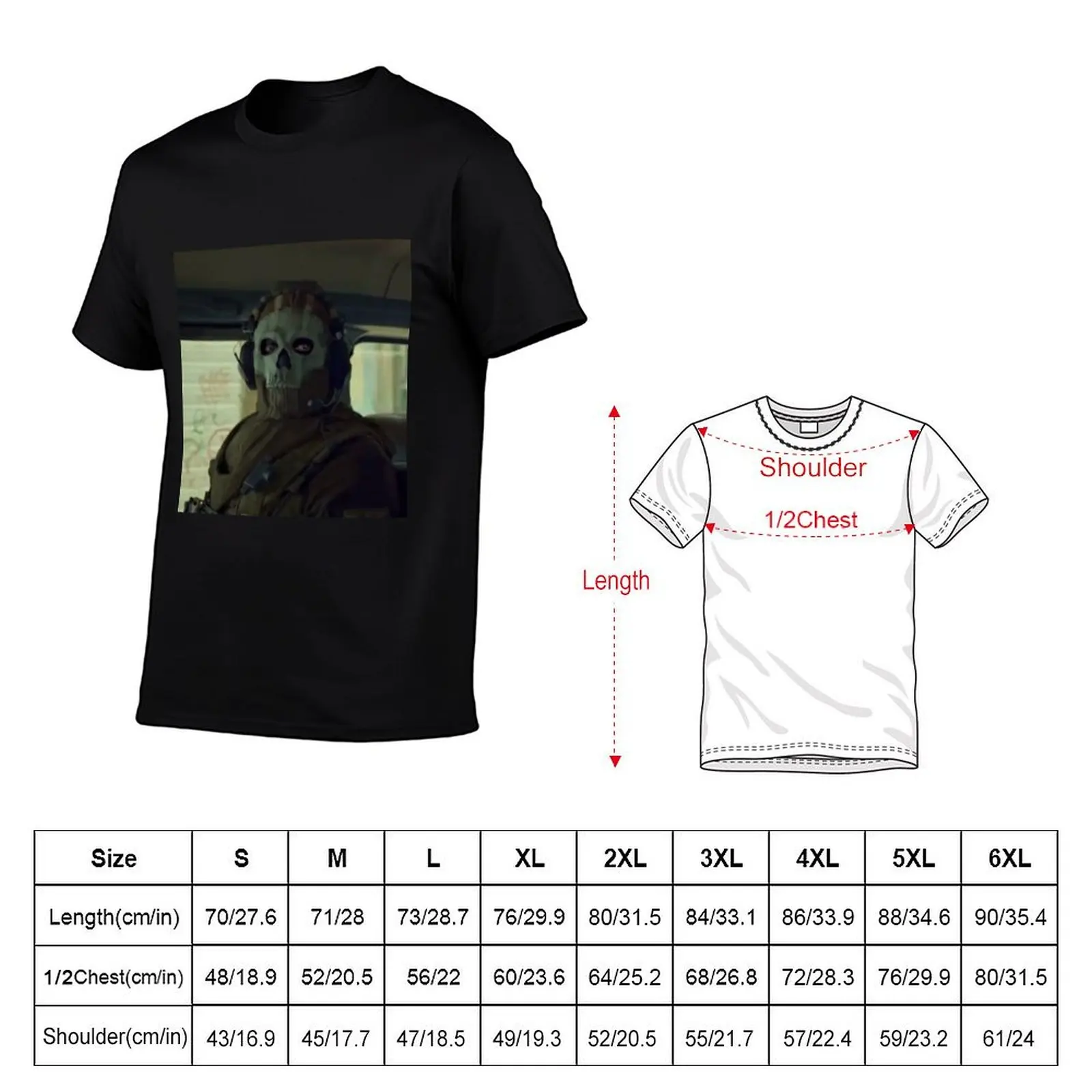 Ghost Simon Riley T-Shirt custom t shirt mens graphic t-shirts funny