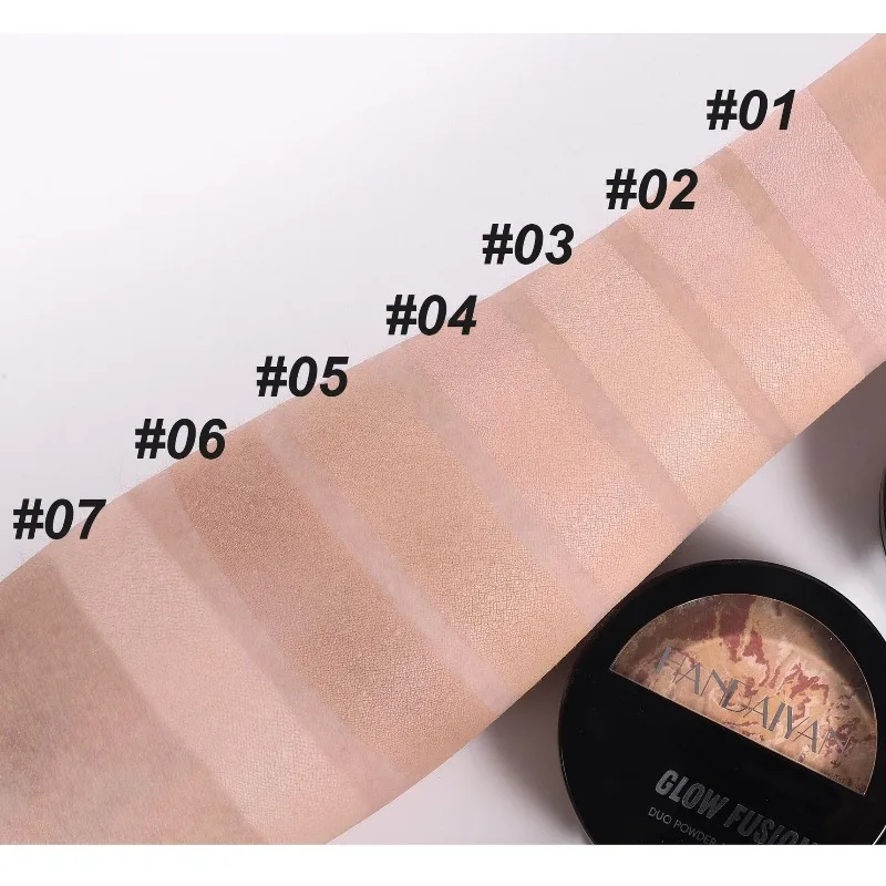 Baked Powder Matte Face Foundation Oil Control Compact Long Lasting for Face Makeup Glow Correcting Concealer Powder Makeup