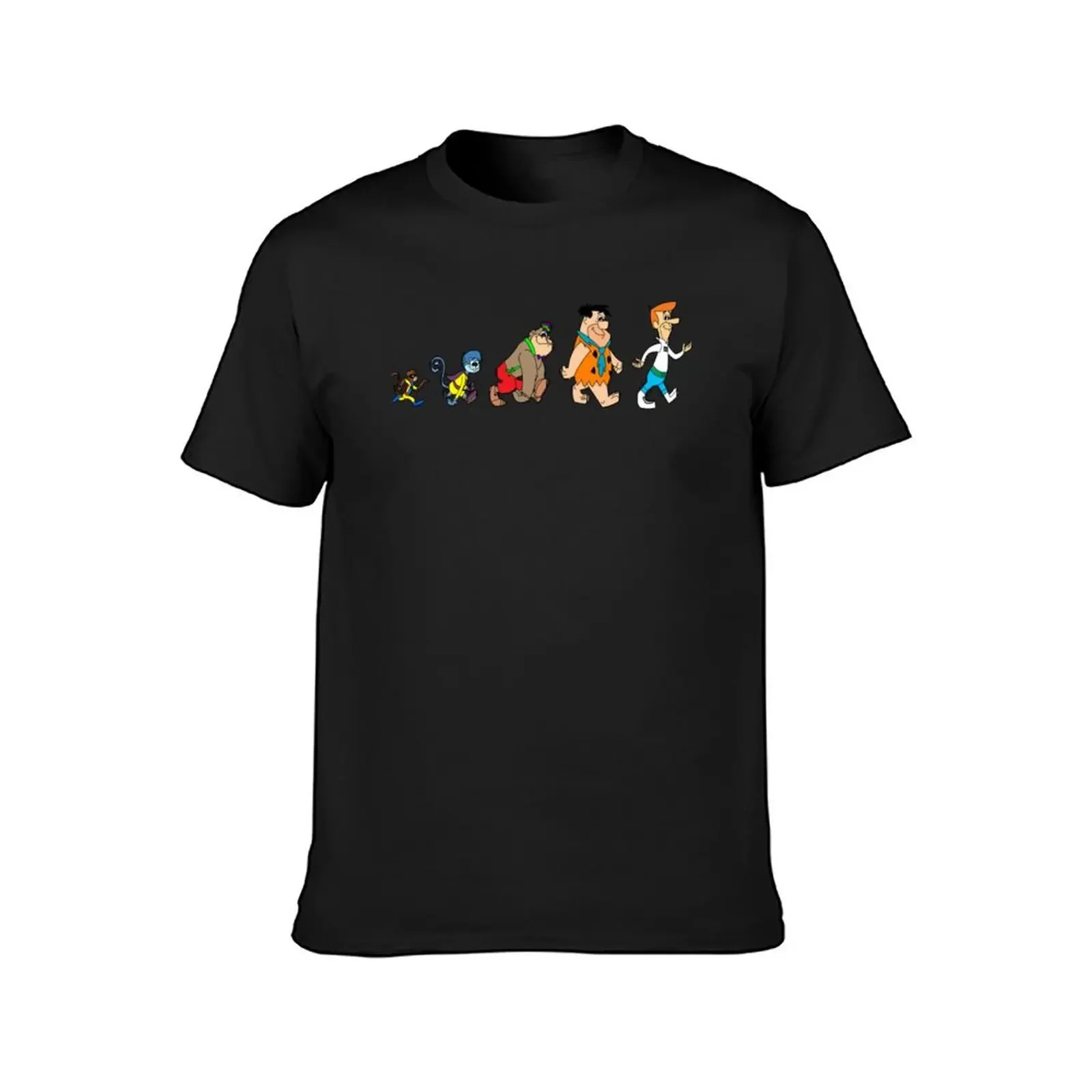 Hanna Barbera Evolution T-Shirt kawaii clothes Aesthetic clothing blacks mens t shirts pack