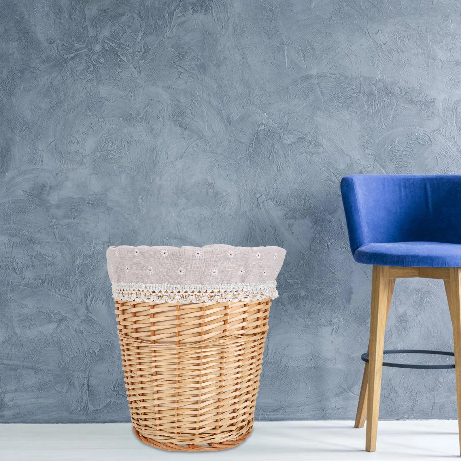 

Rattan Laundry Basket Woven Storage Basket For Dirty Clothes Beige Handwoven Organizer Bin Home Hotel Bathroom Use