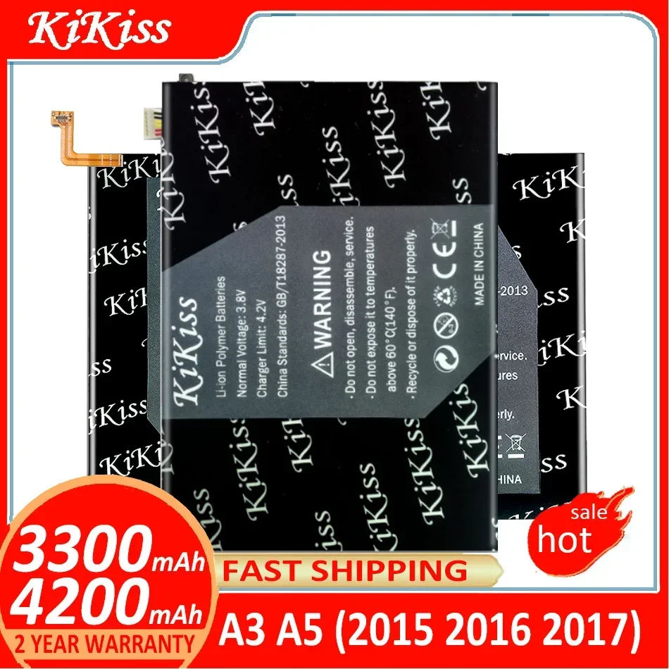 KiKiss Battery For Samsung GALAXY A3 A5 (2015 2016 2017) A300 A3000 A310 A320 A5000 A510 A5100 A520 A520F A310F A320F A510F