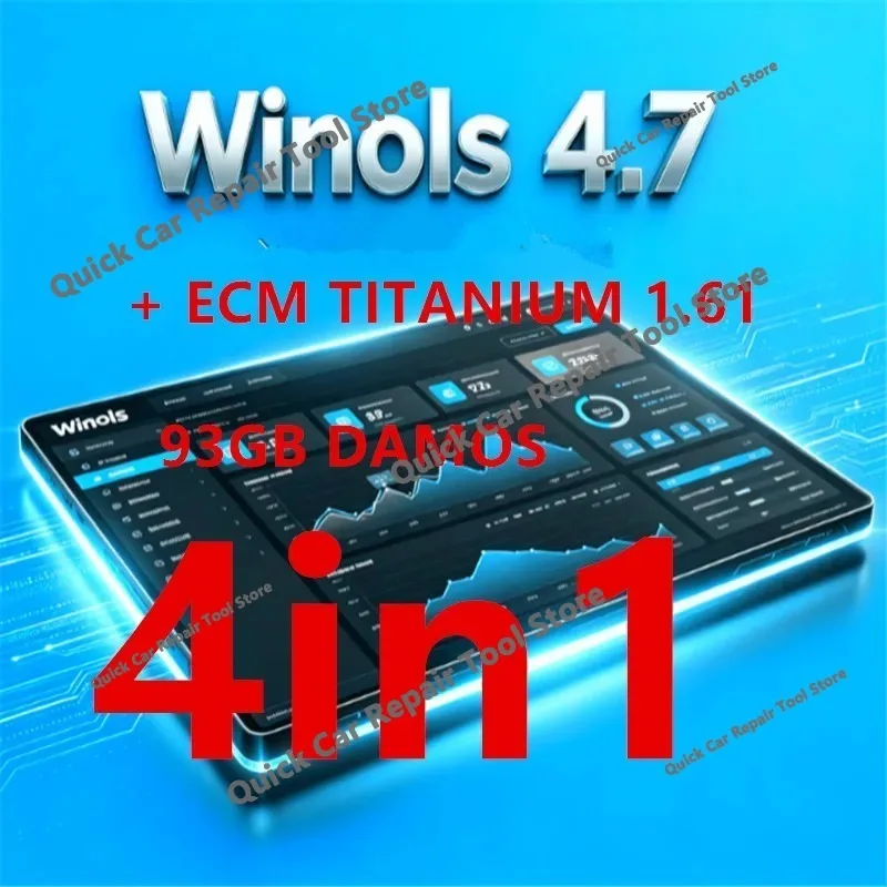2026 Newest Winols 4.7 ECU Programming Tool+93GB damos Files+Immo Service Tool V1.2+ECM TITANIUM 26100+Installation Video Guide
