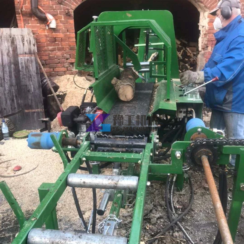 45 Ton Chainsaw Full Hydraulic Operated Firewood Processor with 37hp EPA Gasoline Motor with Log Lift, Conveyor and Split Blade