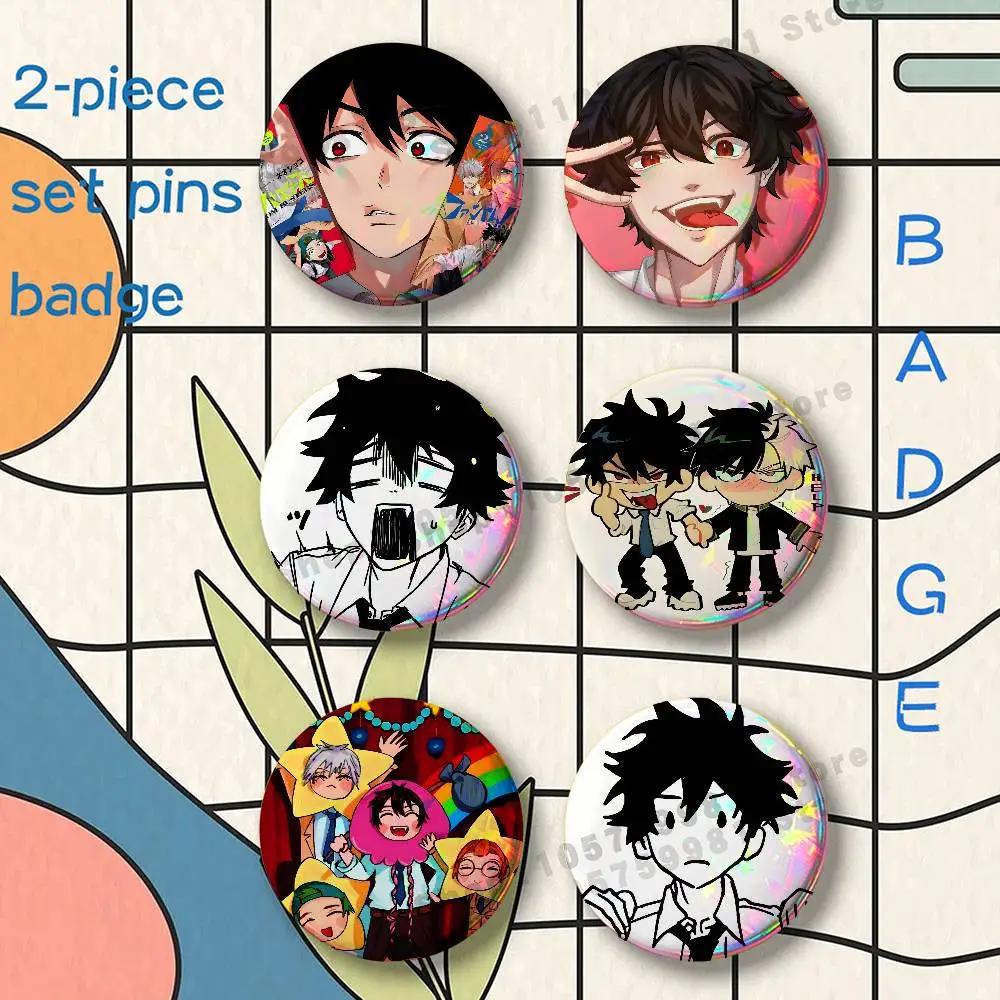 P-Phantom Mogari B-Busters Brooches for Backpack Accessories 25 32 44 58 75mm Round 2-piece set Free Mix