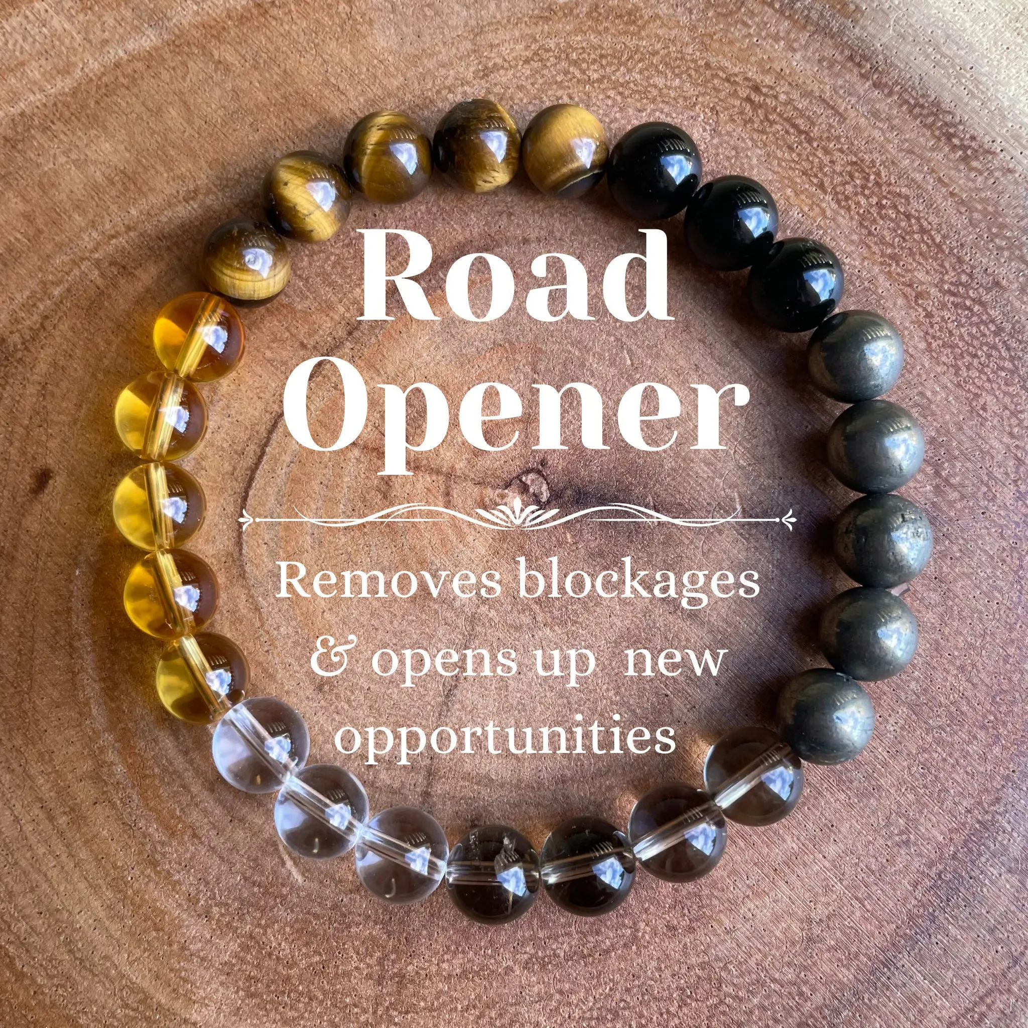Road Opener Armband, Tigerauge Stein und Kristall Armband, New Opportunities Armband, Herren- oder Damenarmband, 1 Stück