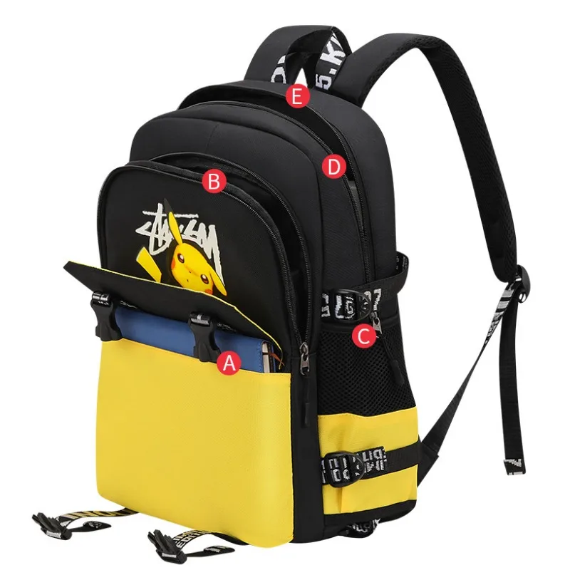 TOMY Anime Cartoons Student Trolley School Bag Male 6 Wheel Stairs Climb Detachable Trolley School Bag 6 Corner Stationery Bag