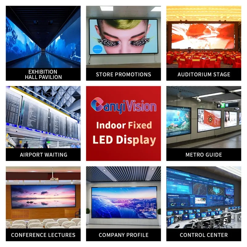 Custom Indoor/Outdoor Full Color LED Screen for Conference, Exhibition and Stage, HD Display