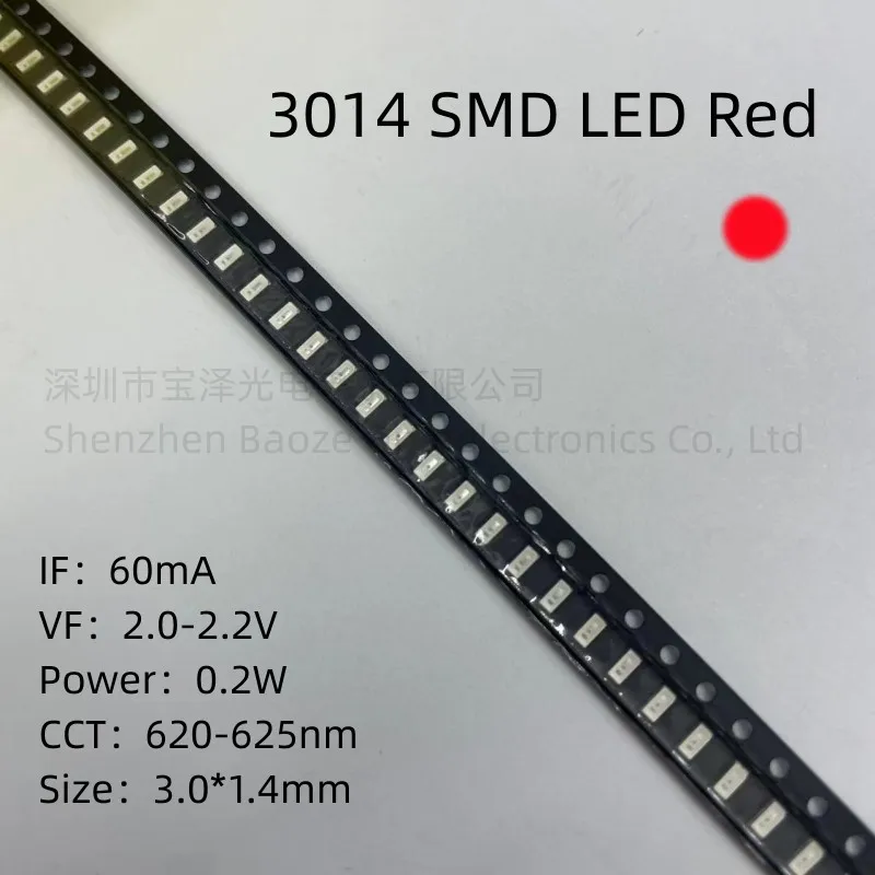 3014 SMD LED Red Yellow Green White Blue Golden yellow Pink Ice Blue  light emitting diode 100pcs/lot